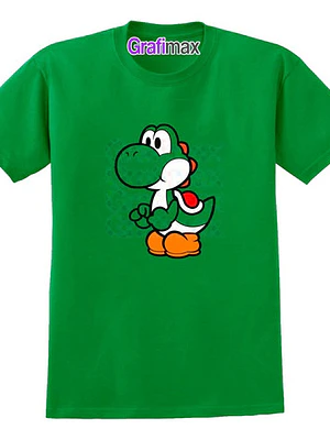 Polera Yoshi Videojuegos Verde_Grafimax