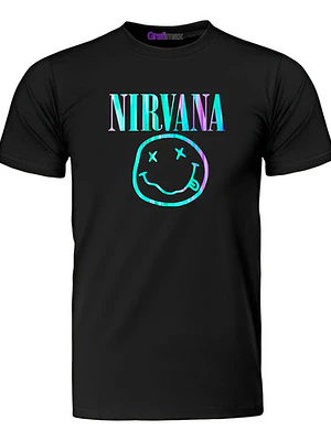 Polera Nirvana Logo Rainbow Musica Grunge Kurt Grafimax