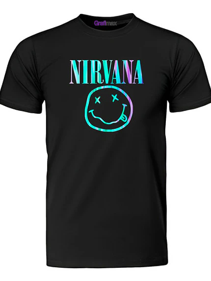 Polera Nirvana Logo Rainbow Musica Grunge Kurt Grafimax 1