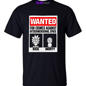 Polera Rick Y Morty Wanted Se Busca Series Dibujos Grafimax