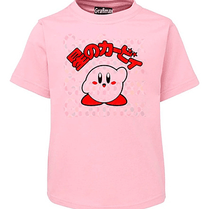Polera Kirby Rosa Videojuegos Kawaii Grafimax