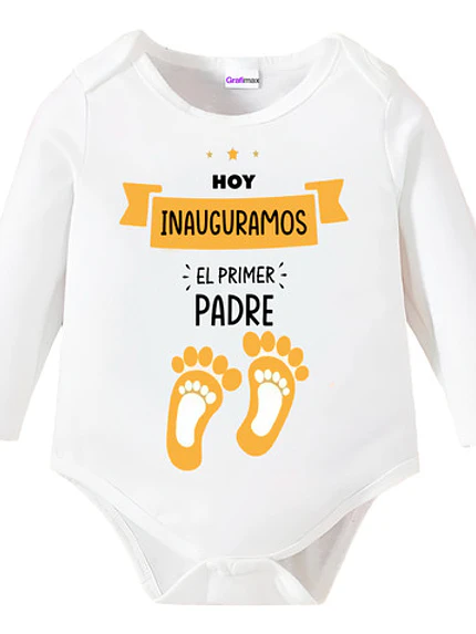 Body Bebé Pilucho Primer Dí­A Del Padre Frases Grafimax 1