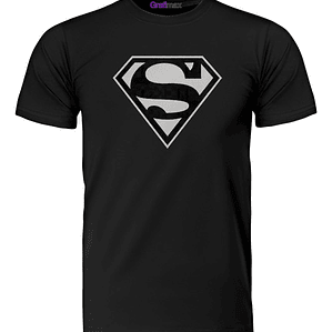 Polera Superman Logo Gris Dc Hombre Superhéroes Grafimax