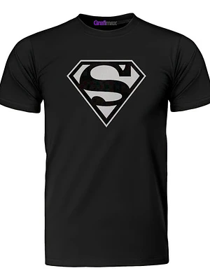 Polera Superman Logo Gris Dc Hombre Superhéroes Grafimax