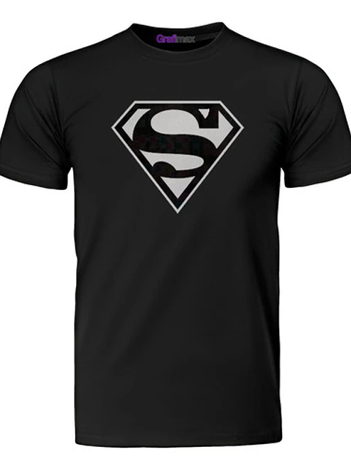 Polera Superman Logo Gris Dc Hombre Superhéroes Grafimax 1