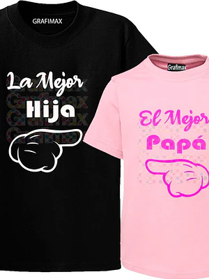 Pack Polera El Mejor Papá Y La Mejor Hija Mickey Grafimax