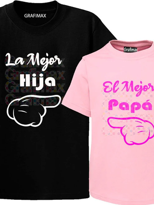 Pack Polera El Mejor Papá Y La Mejor Hija Mickey Grafimax 1