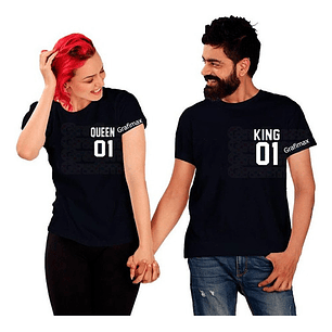 Pack Polera Parejas King Queen 01 Amor Y Familia Grafimax