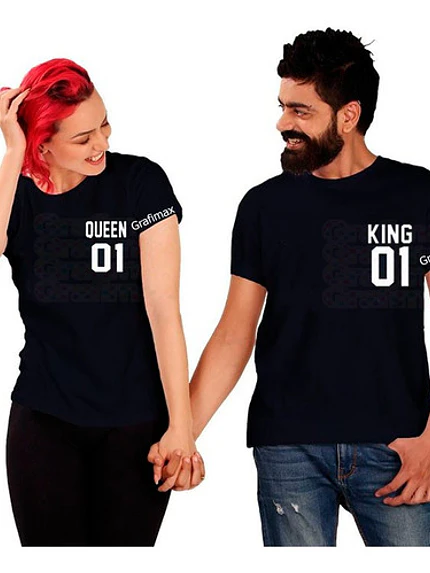 Pack Polera Parejas King Queen 01 Amor Y Familia Grafimax 1