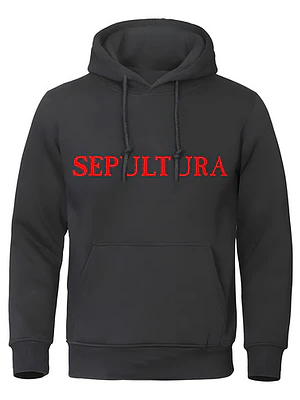 Polerón Sepultura Red Star Rock Metal Míºsica Grafimax