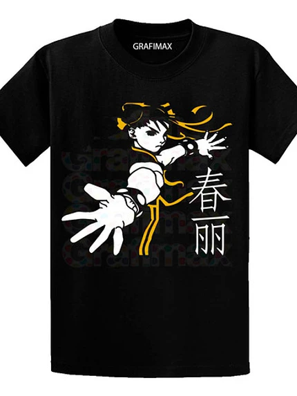Polera Street Fighter Chun Li Juegos Games Retro Grafimax 1