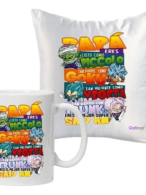 Cojí­N + Tazón Padre Regalo Papá Goku Dbz Grafimax