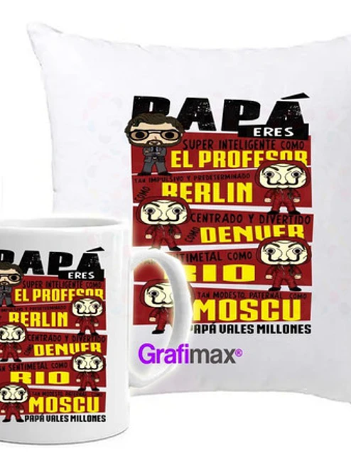 Cojí­N + Tazón Padre Regalo Papá Casa Papel Grafimax 1