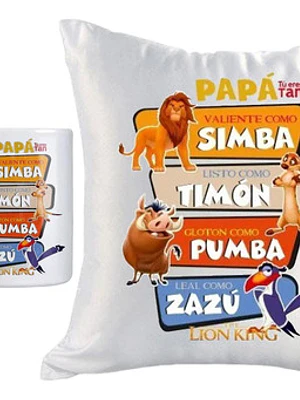Cojí­N + Tazón Padre Regalo Papá Rey Leon Simba Grafimax