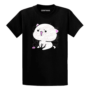 Polera Gatito Kawaii Gato Chibi Mujer Oversize Grafimax