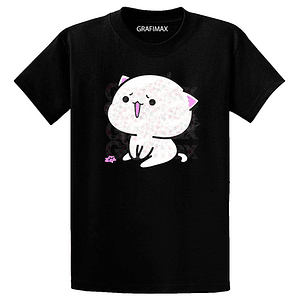 Polera Gatito Kawaii Gato Chibi Mujer Oversize Grafimax