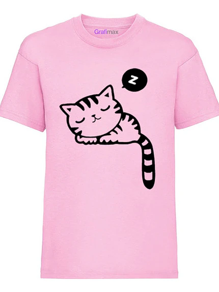 Polera Gato Durmiendo Cat Kawaii Mujer Grafimax 1