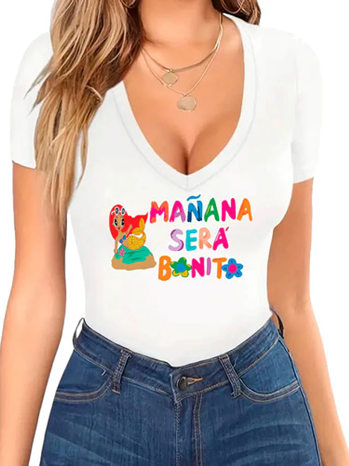Polera Karol G Mañana Sera Bonito Nueva Doble En V Grafimax 3