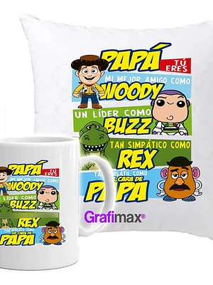 Cojí­N + Tazón Padre Regalo Papá Toy Story Grafimax