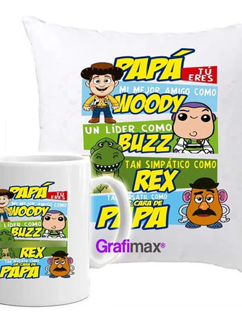 Cojí­N + Tazón Padre Regalo Papá Toy Story Grafimax 1