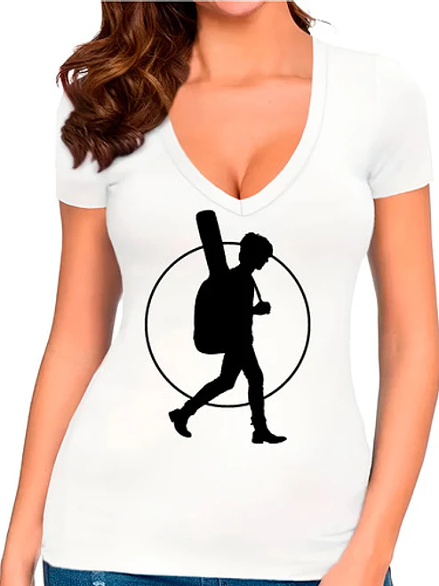 Polera Los Bunkers Ven Aquí­ Nacional Blanca En V Grafimax 4