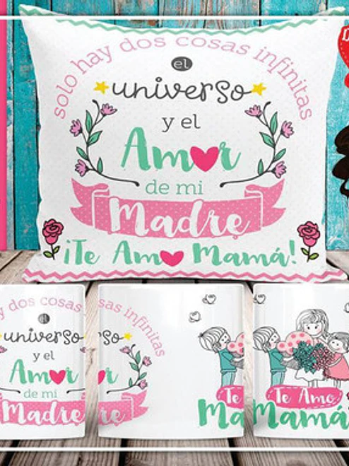 Pack Dí­A De La Madre Cojí­N + Tazón Regalos Mamá Grafimax 3
