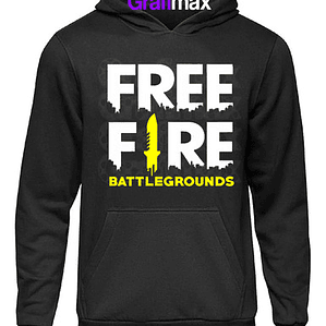 Polerón Free Fire Video Juegos Negro Grafimax