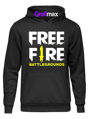 Polerón Free Fire Video Juegos Negro Grafimax