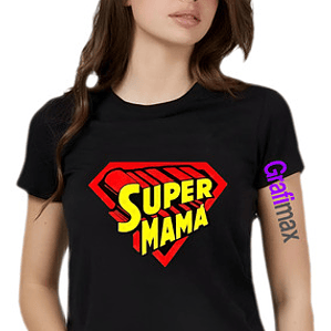 Polera Super Mamá Dia De La Madre Mujer Grafimax