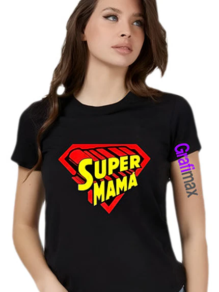 Polera Super Mamá Dia De La Madre Mujer Grafimax 1