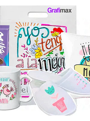Pack Dí­A De La Madre Cojí­N + Tazón Regalos Mamá Grafimax