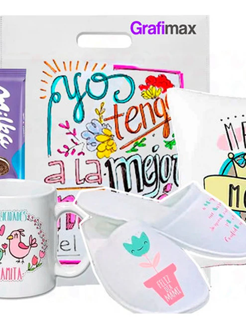 Pack Dí­A De La Madre Cojí­N + Tazón Regalos Mamá Grafimax 1