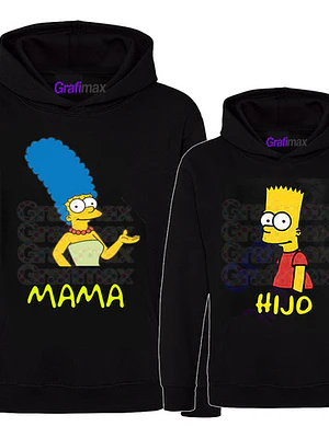 Pack Polerón Mamá Bart Hijo Marge Madre Simpsons Grafimax