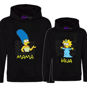 Pack Polerón Marge Y Maggie Madre Hija Familia Mamá Grafimax