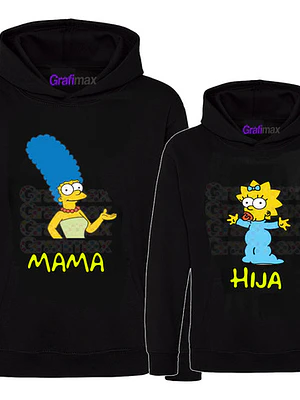 Pack Polerón Marge Y Maggie Madre Hija Familia Mamá Grafimax