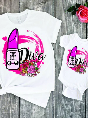 Pack Polera Mamá E Hija Diva Style Familia Grafimax