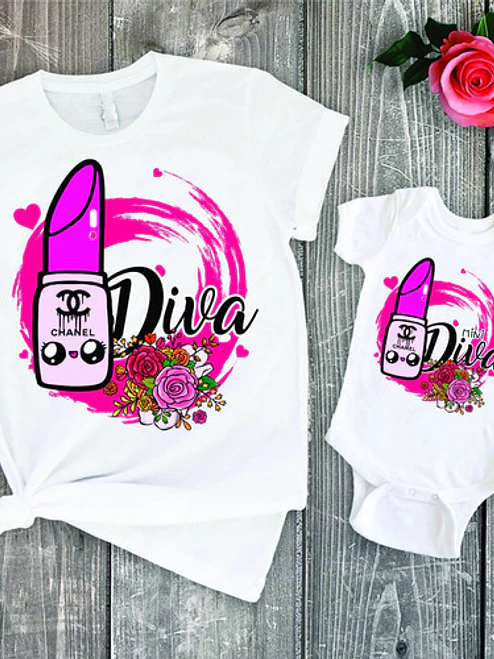 Pack Polera Mamá E Hija Diva Style Familia Grafimax 1