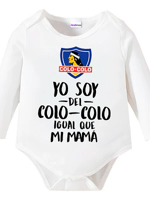 Body Bebé Pilucho Mamá Soy Del Colo Colo Grafimax