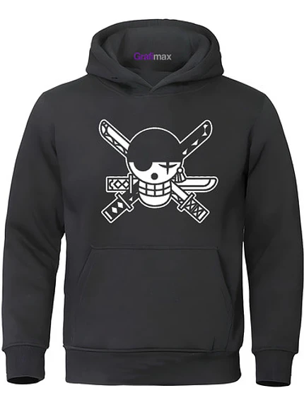 Poleron Zoro Skull One Piece Luffy Anime Grafimax 1