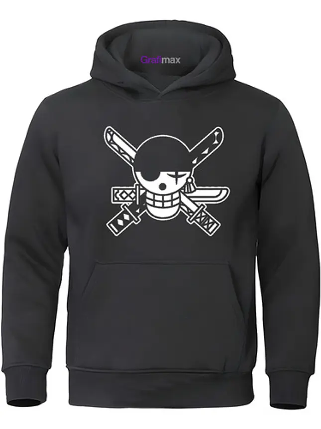 Poleron Zoro Skull One Piece Luffy Anime Grafimax 1