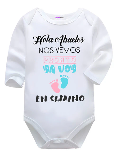 Body Bebé Pilucho Hola Abuelos Bebé En Camino Grafimax 1