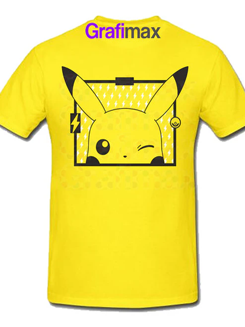 Polera Anime Pikachu Level Diseños Grafimax 16