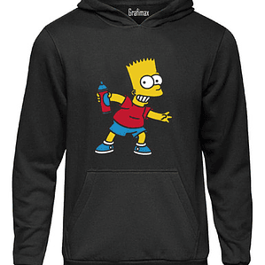 Poleron Capucha Bart Simpson Spray Unisex Grafimax