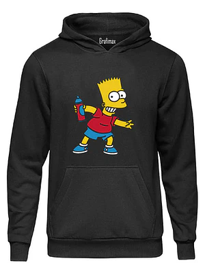 Poleron Capucha Bart Simpson Spray Unisex Grafimax