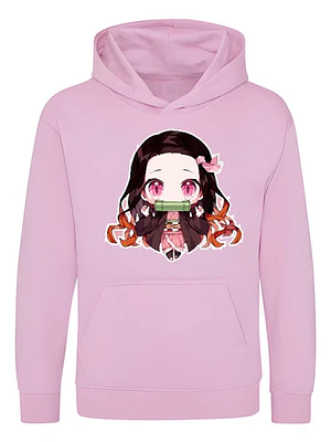 Poleron Nezuko Kimetsu No Yaiba Rosa Orejas Anime Grafimax