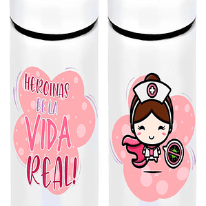 Termo Digital Enfermera Heroí­Nas De La Vida 450 Ml Grafimax