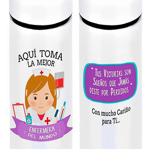 Termo Digital Mejor Enfermera Del Mundo 450 Ml Grafimax