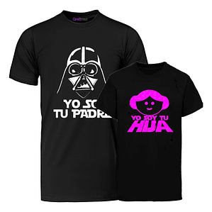 Pack Polera Soy Tu Padre Soy Tu Hija Star Wars Grafimax