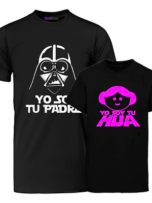Pack Polera Soy Tu Padre Soy Tu Hija Star Wars Grafimax