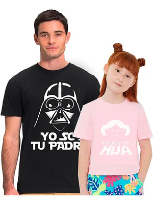 Pack Poleras Soy Tu Padre Soy Tu Hija Star Wars Grafimax